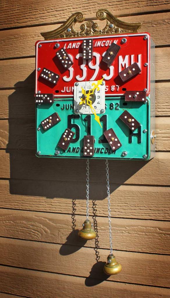 Upcycled Domino Cuckoo Clock by the Gadget Sponge