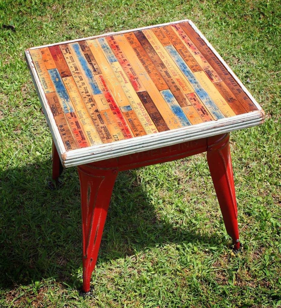 Yard Stick Side Table from the Gadget Sponge