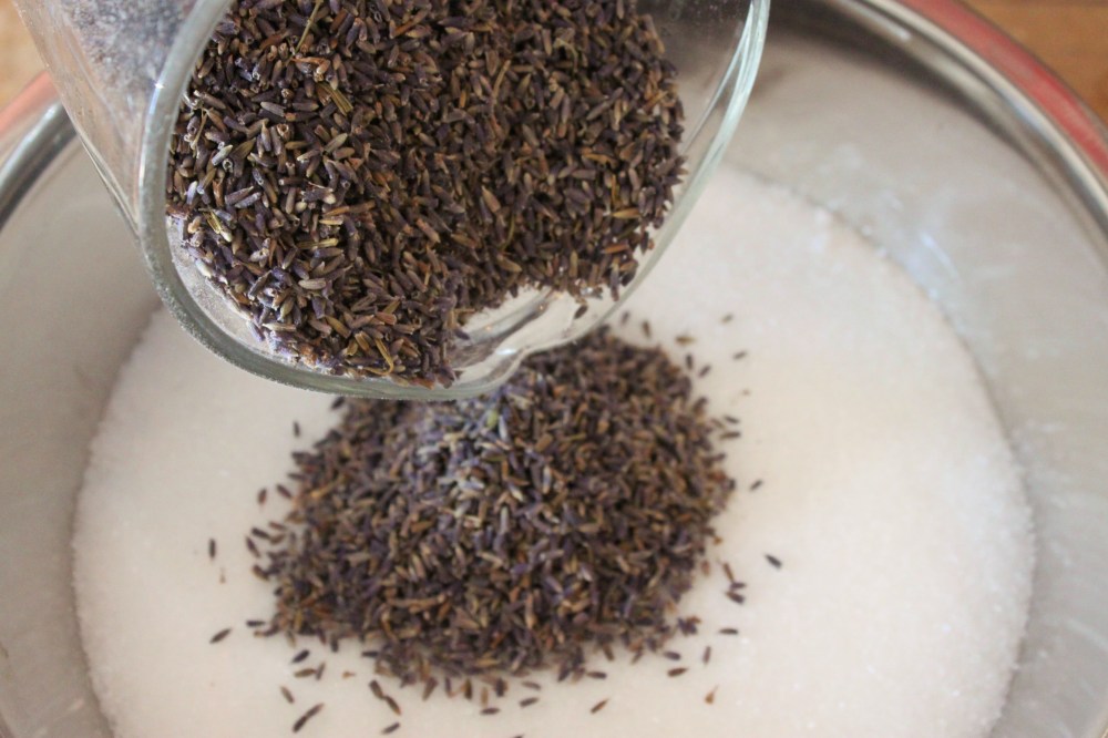 Add the Dried Lavender to the Epsom Salts