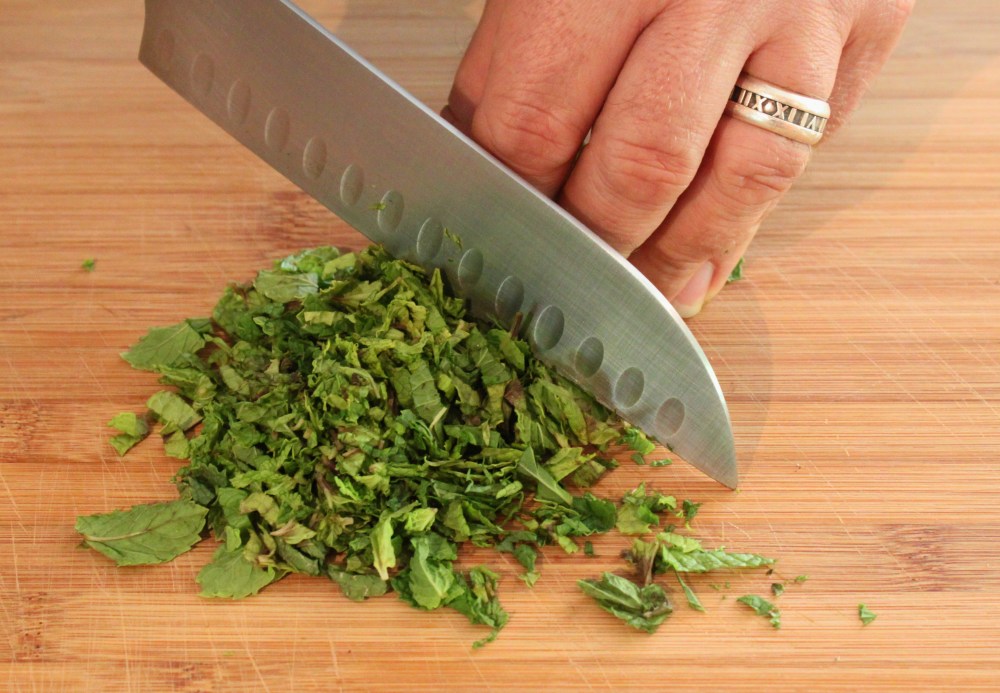 Finely Chop a Bunch of Fresh Mint