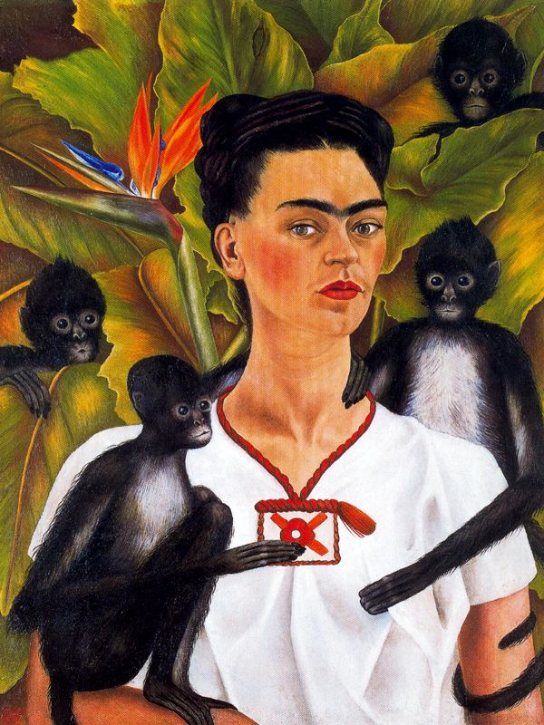 Frida Kahlo with Monkeys