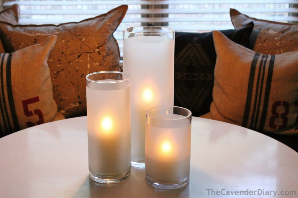 Frosted Hurricanes on the Dining Room Table