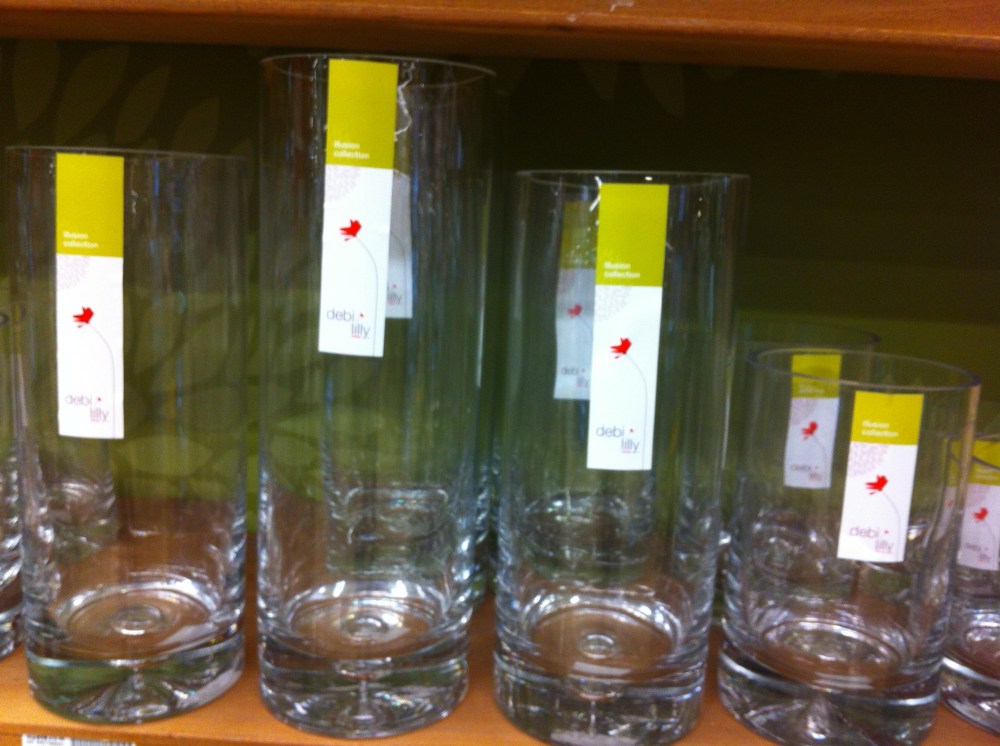 Glass Cylinder Vases at the Grocery Store