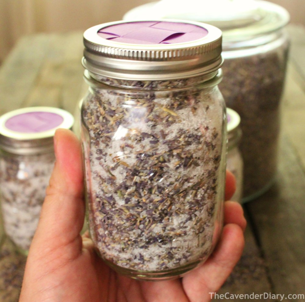 Jar of Lavender Bath Soak from the Cavender Diary