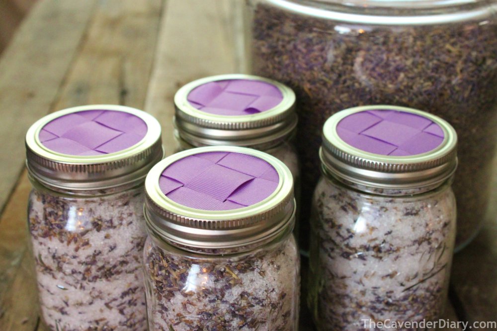 Lavender Bath Soak Jars from the Cavender Diary Boys