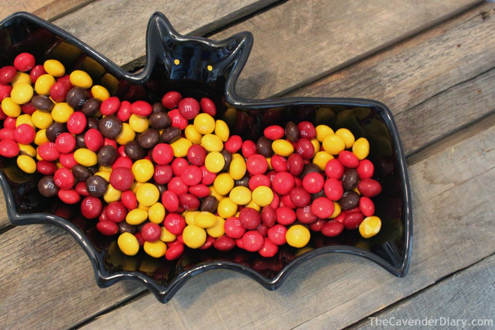 Bat Dish Filled with M&Ms