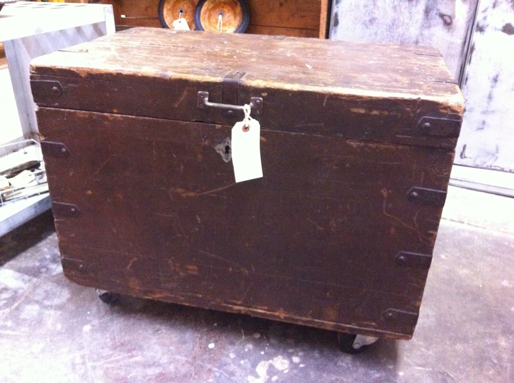 Brown Trunk on Casters