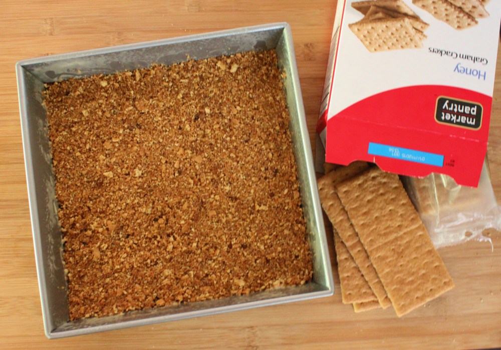 Mash the Graham Cracker Crust into the Bottom of a 9X9 Baking Dish