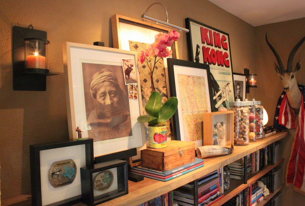 The Top of Our Plumbing Pipe Shelves