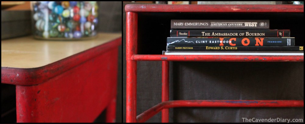 Little Red School Desk Collage