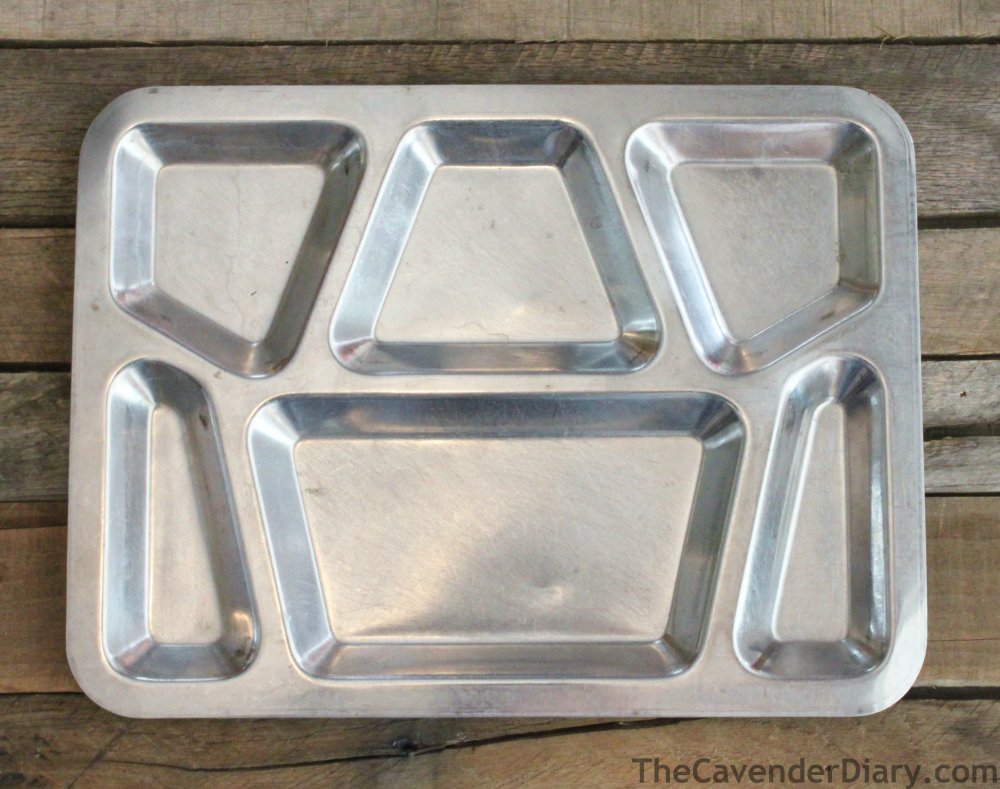 Stainless Steel Mess Hall Tray from a Junk Store