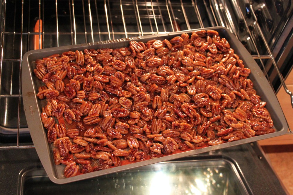 This is way to Many Pecans on a Single Baking Sheet