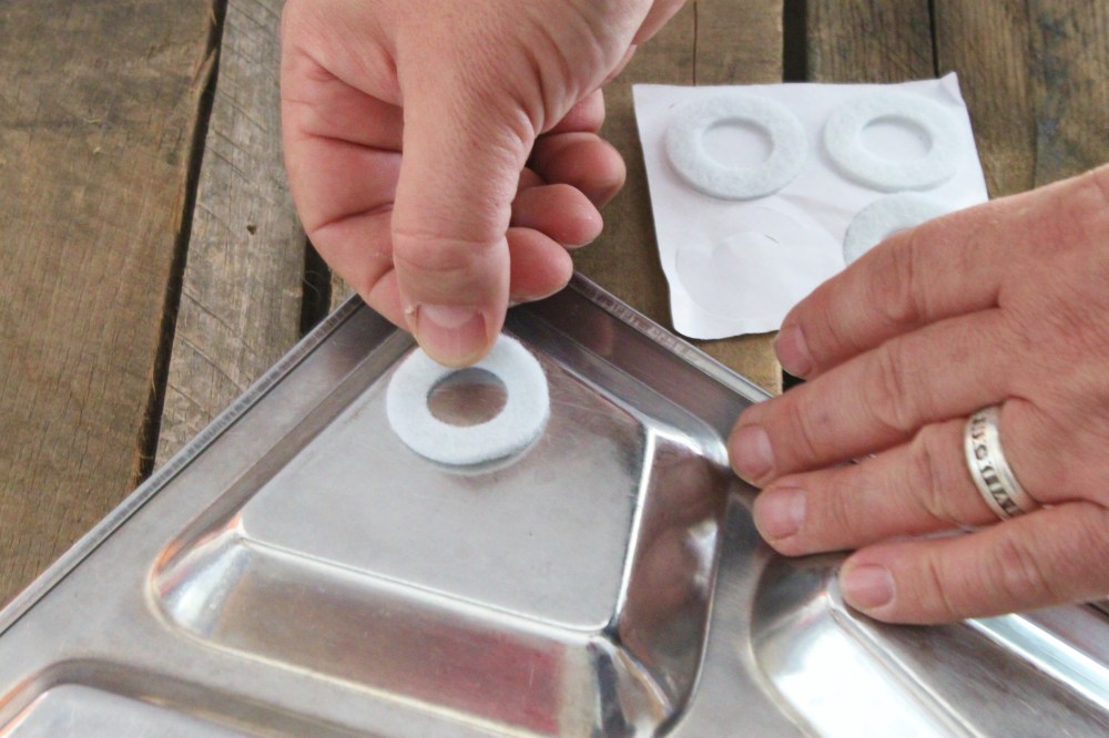 Use Self-Adhesive Felt Pads Under the Tray