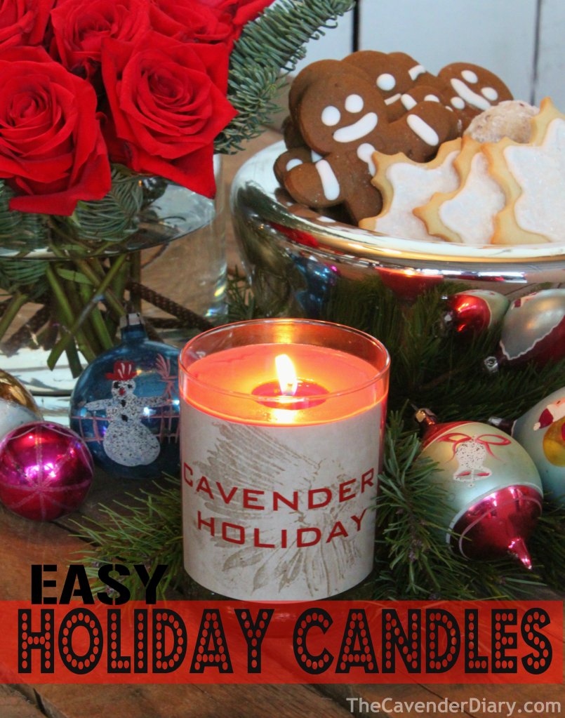 Easy Holiday Candles from the Cavender Diary Boys