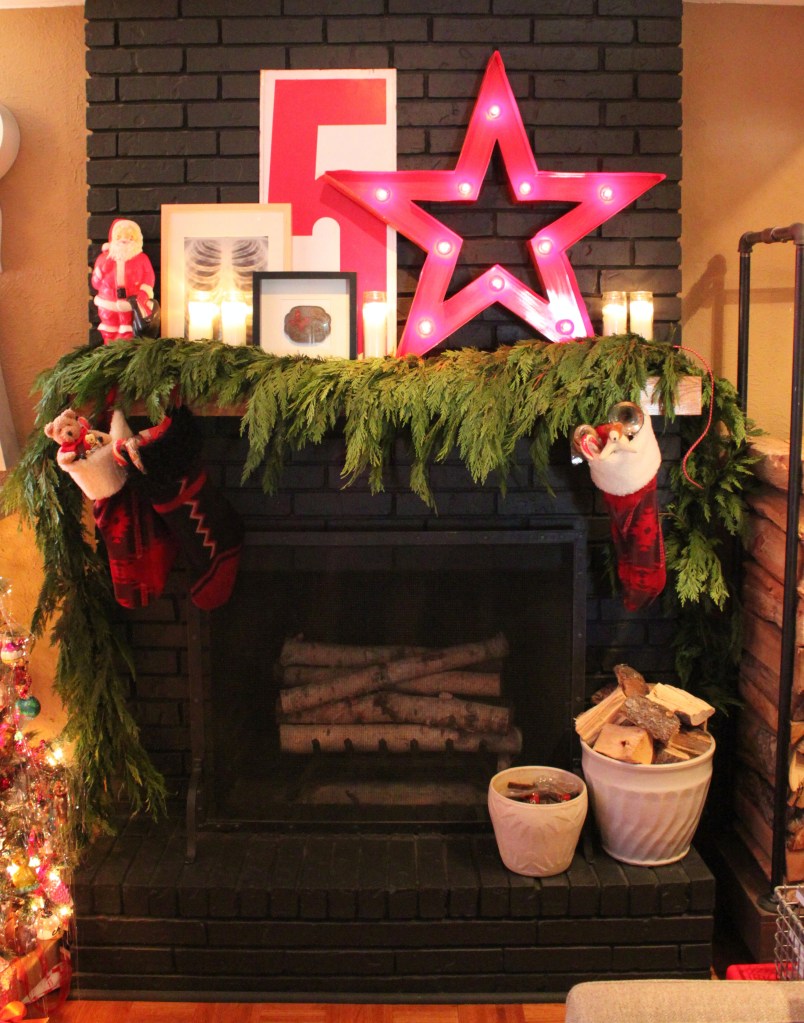 Full Shot of the CAvender Diary Fireplace for Christmas 2015