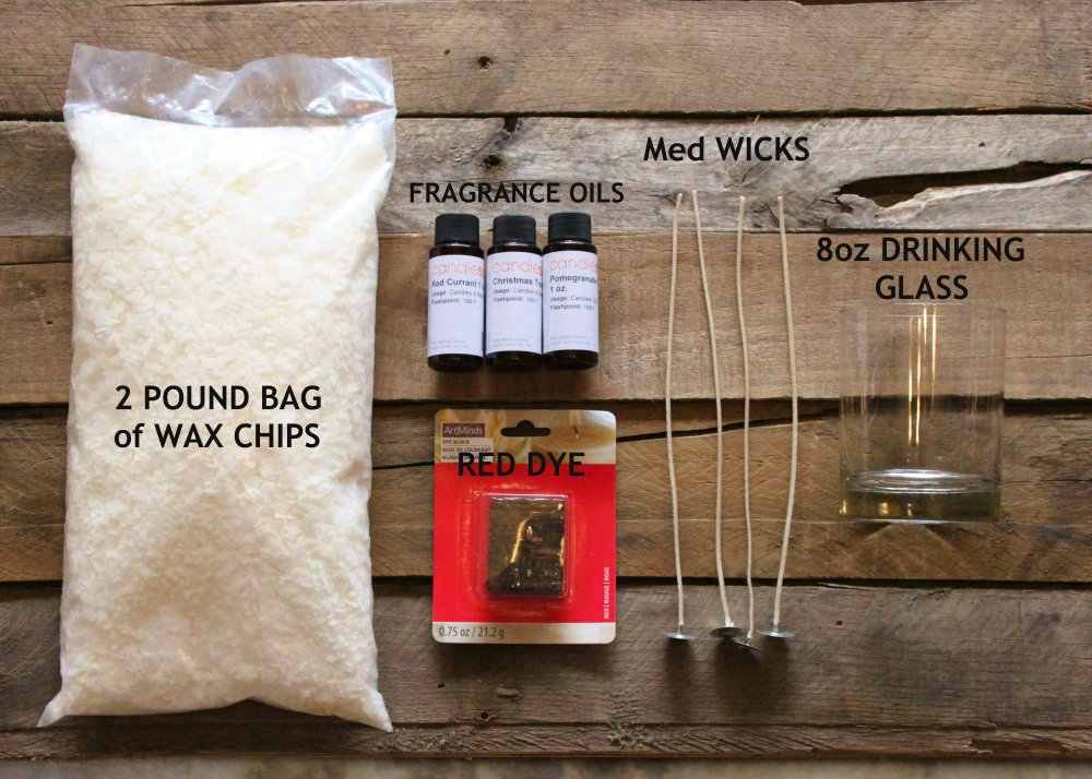 Ingredients for the Cavender Diary Holiday Candles