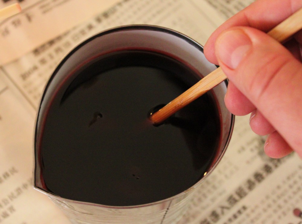 The Red Dye Makes the Wax a Deep, Plumb Red Color