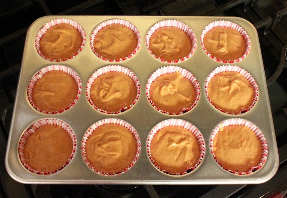 Fill the Cupcake Liners about 2 Thirds Full