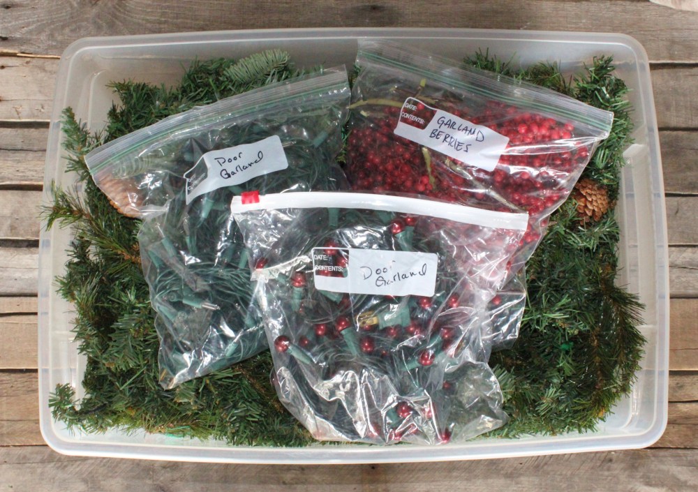 Garland and Lights for the Door Garland