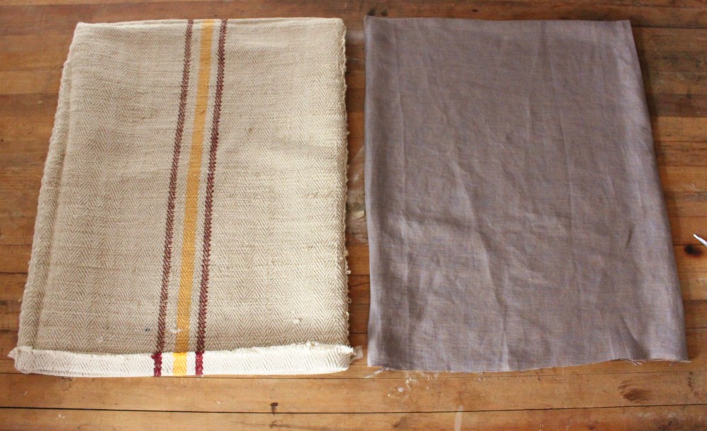 The 2 Sacks, One A Grain Sack and the Other Made of Linen