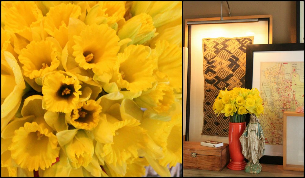 Daffodils in the Living Room Collage