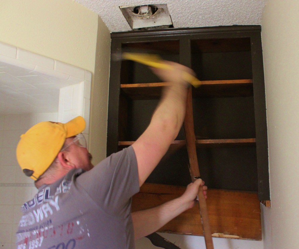 James Saying Goodbye to that Awful Cabinet