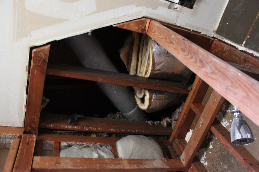 Hole in the Ceiling Over the MAster Bathroom Shower