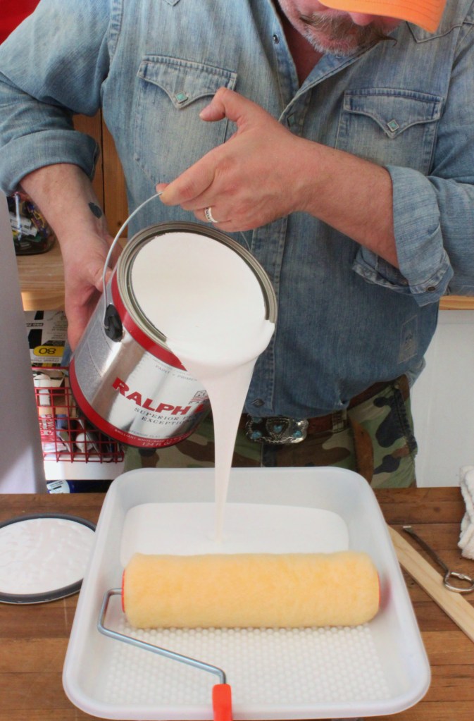 James Pouring Ralph Lauren Brilliant White Paint