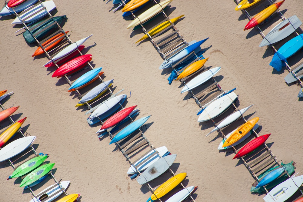 Lske Michigan Sail Boats by Gray Malin