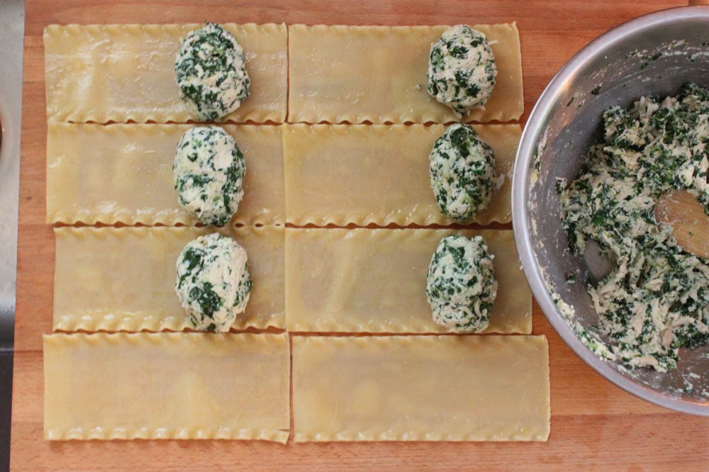 Put the Filling Just Slightly to the Side of the Noodle