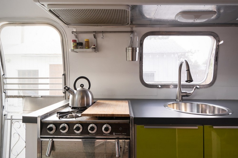Stove Top and Sink in Kitchen Area