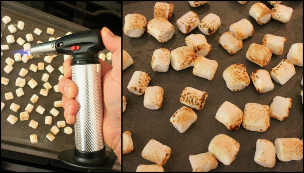 Use a Kitchen Torch to Char the Mini Marshmallows Collage