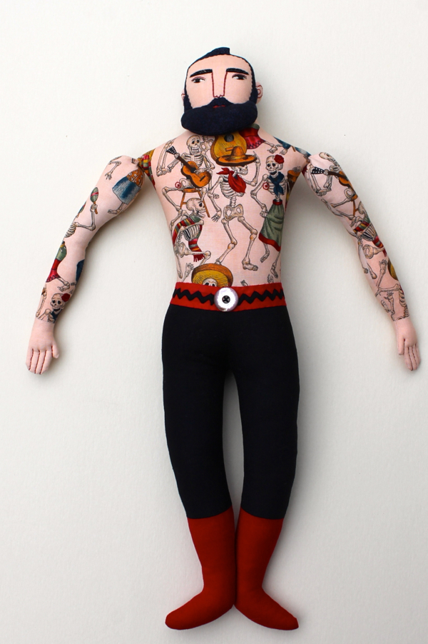 Mimi Kirchner Strongman with Toile Skeleton Tattoos 