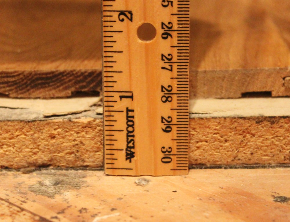 Depth of the MDF Subfloor and the Hardwood in the Master Bedroom