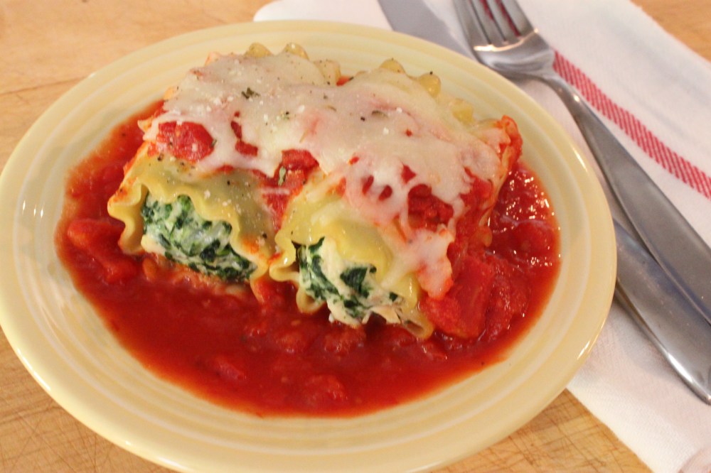 Plated Lasagna Rolls from the Cavender Diary Boys