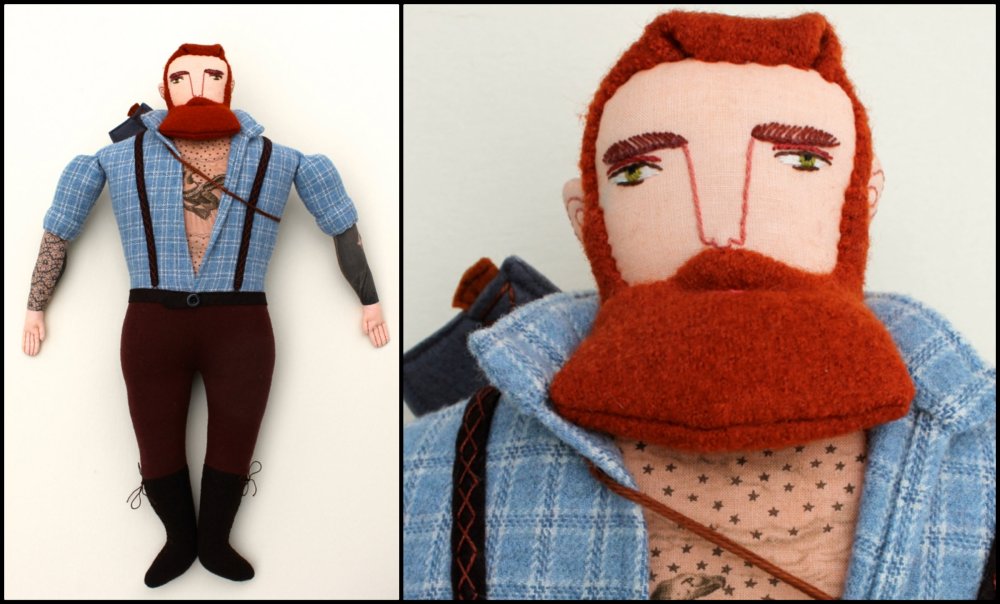 Mimi Kirchner Red Beard Lumberjack Collage