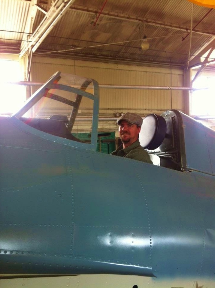 Ben in the Cockpit of the F4F Wildcat