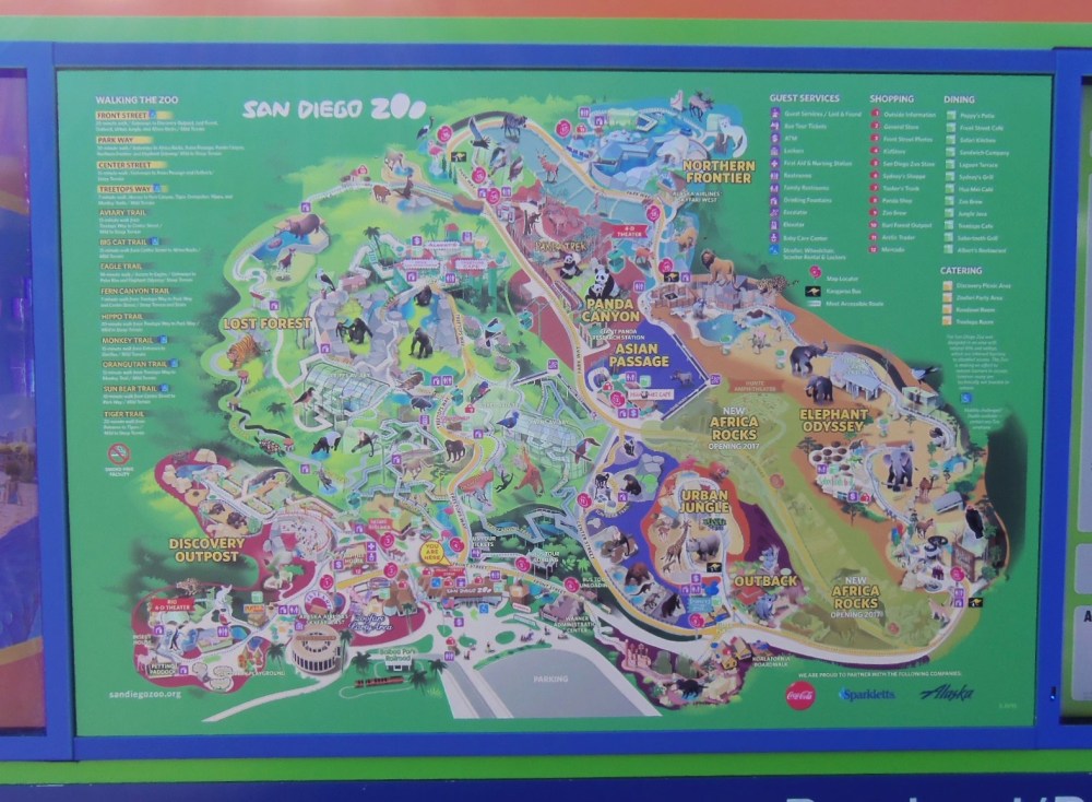 Map of the San Diego Zoo