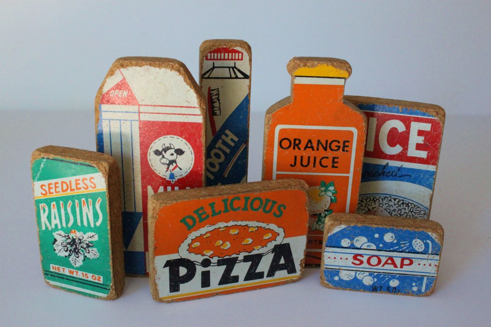 Vintage Wood Play Groceries