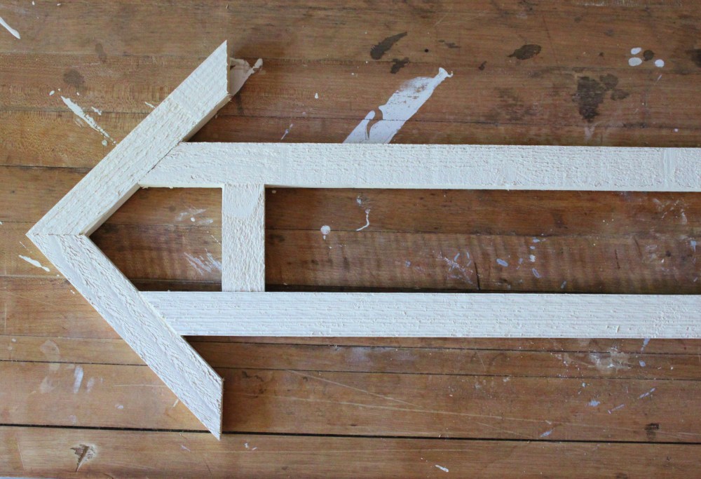 My Finished Arrow with a Coat of Cream Craft Paint