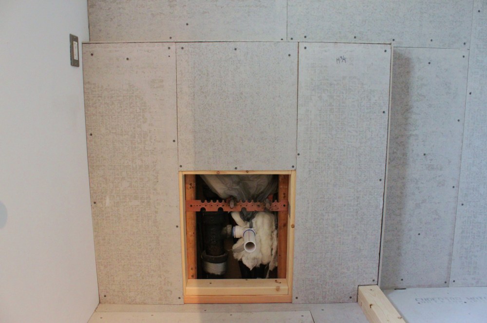 The Sink Build-Out With Cement Board