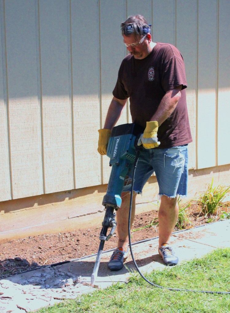 James Giving the Jackhammer a Try