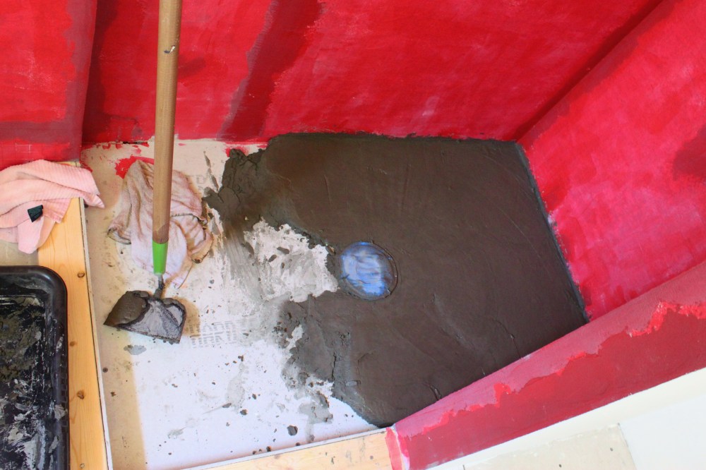 Keep Adding Cement and Making a Slight Slope to the Center