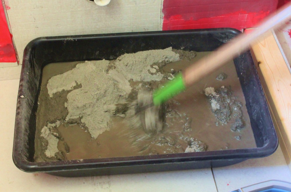 Use a Hoe to Mix the Cement