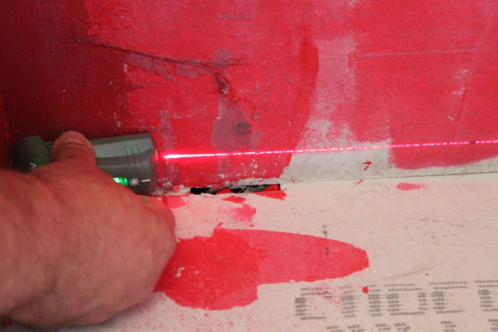 Use a Lazer Level to Determine Cement Height