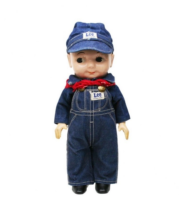 Buddy Lee Doll in Engineer Overalls and Cap