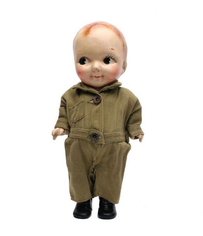 Buddy Lee Doll in Olive Cover-Alls