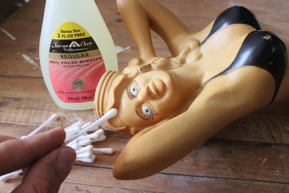 I Used a little Acetone on a Q-Tip to Remove the Paint