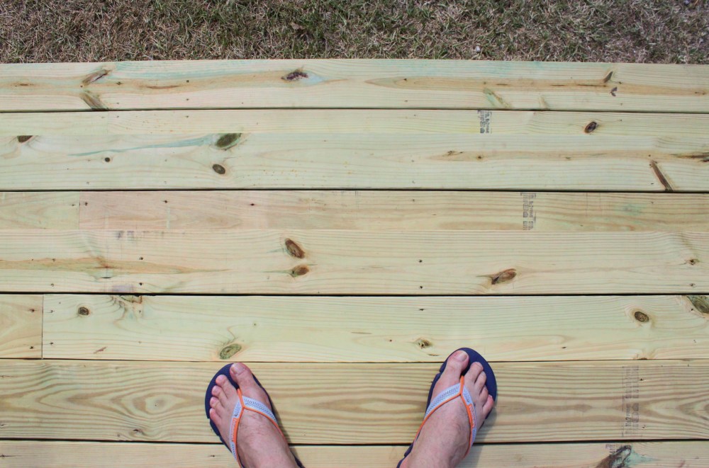 Looking Down on the Deck Steps