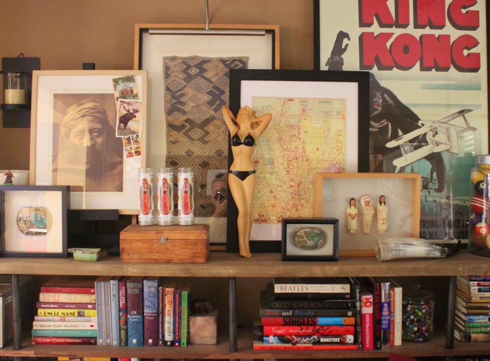 My New Jayne Mansfield Water Bottle Mixed in with all the Other Junk